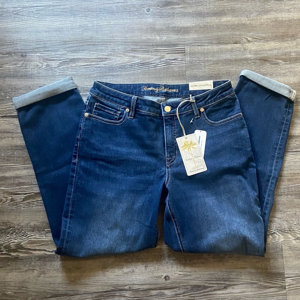 Tommy Bahama Mid-Rise Slim Boyfriend Jeans